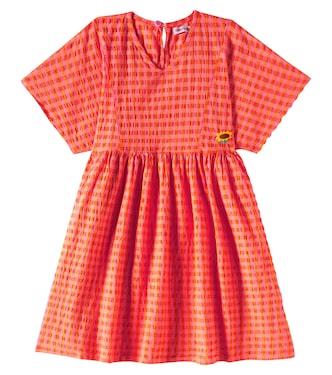 Checked cotton-blend dress | Bobo Choses