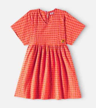 Checked cotton-blend dress | Bobo Choses