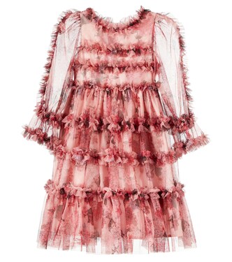 Ruffled floral tulle dress | Patachou