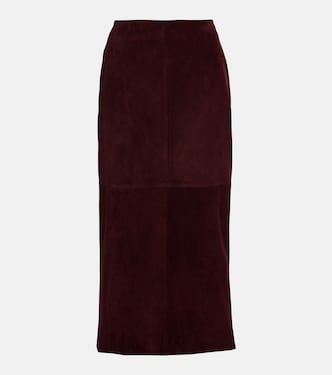 Selly suede midi skirt | Nour Hammour