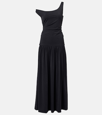 One-shoulder plissé maxi dress | Róhe