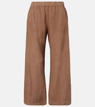 Lola linen straight pants | Velvet