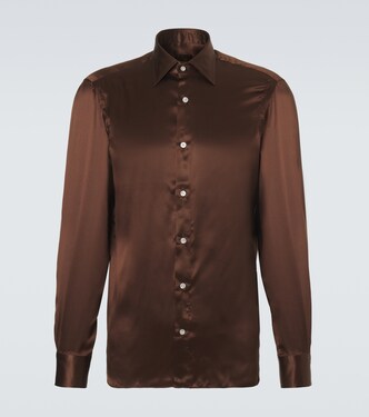 Silk satin shirt | Rubinacci