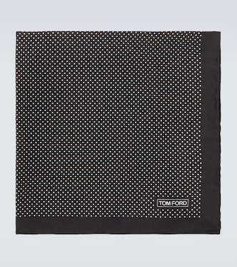 Polka-dot silk pocket square | Tom Ford