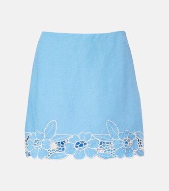 Minifalda Nancye en mezcla de lino | Rixo