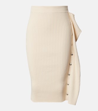 Ribbed-knit cotton midi skirt | Stella McCartney
