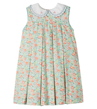 Floral pleated cotton dress | Pepa London
