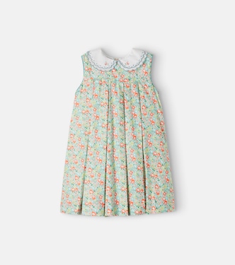 Floral pleated cotton dress | Pepa London
