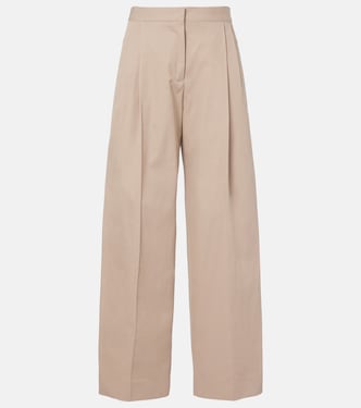 Pleated cotton wide-leg pants | Jil Sander