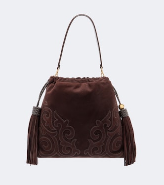 Kalispera Medium suede shoulder bag | Etro