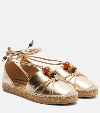 Verzierte Espadrilles Lemi aus Metallic-Leder | Jimmy Choo