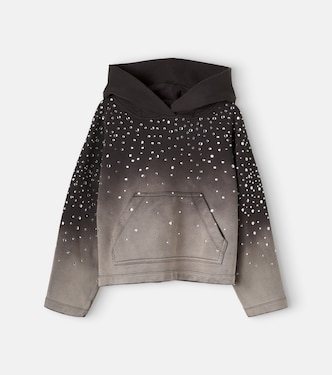 Hoodie aus Baumwoll-Jersey mit Kristallen | Monnalisa
