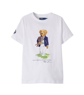 X Wimbledon T-Shirt Polo Bear aus Baumwolle | Polo Ralph Lauren Kids