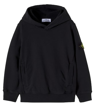 Compass cotton jersey hoodie | Stone Island Junior