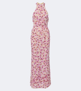Afterglow Botanica beaded open-back gown | Là Fuori