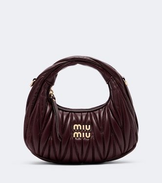 Wander Mini matelassé leather top-handle bag | Miu Miu