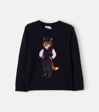 x Maison Kitsuné jacquard wool sweater | Bonpoint