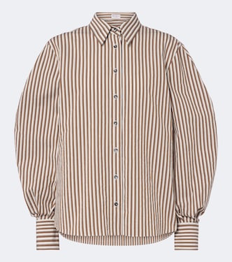 Camicia in misto cotone e monile | Brunello Cucinelli