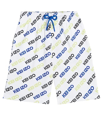Logo cotton piqué shorts | Kenzo Kids