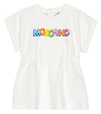 Baby printed cotton-blend jersey dress | Moschino Kids