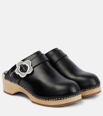 Buckle-detail leather clogs  | Kenzo