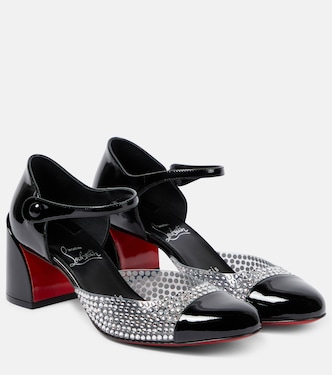 Crystal-embellished patent leather pumps  | Christian Louboutin