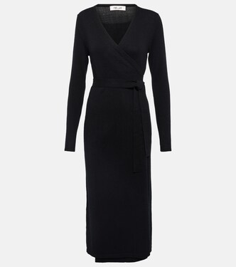 Astrid wool and cashmere wrap midi dress | Diane von Furstenberg