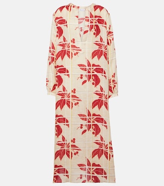 Floral linen maxi dress | Loro Piana