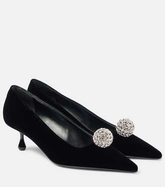 Orb 50 embellished velvet pumps | Jimmy Choo