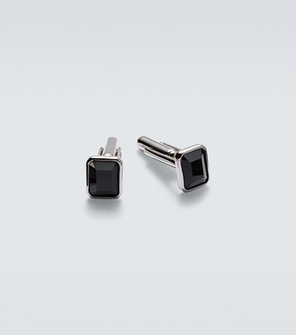 Sterling silver cufflinks with onyx | Mateo