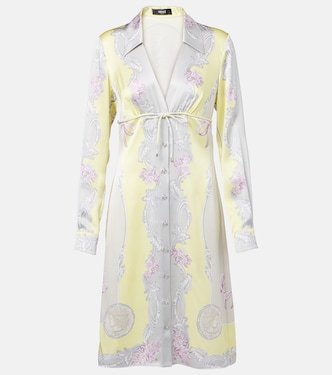 Medusa Cameo silk twill shirt dress  | Versace