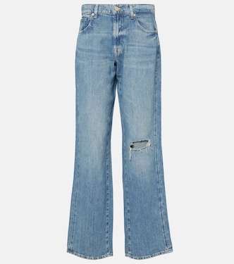 Tess distressed wide-leg jeans | 7 For All Mankind