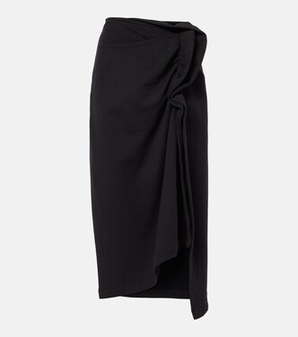 Draped asymmetric jersey midi skirt | Dries Van Noten