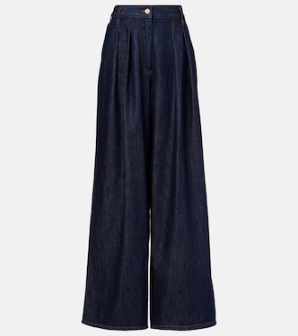 Pleated high-rise wide-leg jeans | Dries Van Noten