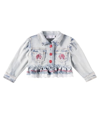 Giacca di jeans con volant | Monnalisa