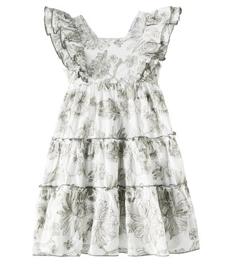 Ruffled floral cotton dress | Tartine et Chocolat