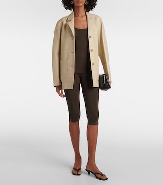 Jersey capri pants in brown - Toteme | Mytheresa