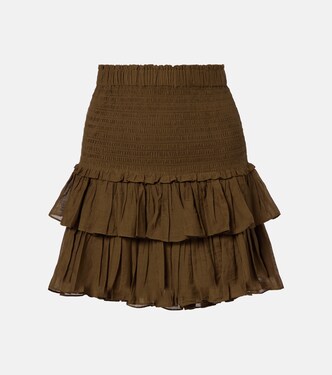 Naomi smocked cotton-blend miniskirt | Marant Etoile