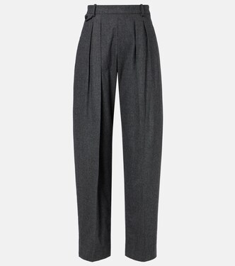Dugan high-rise wool tapered pants | Khaite