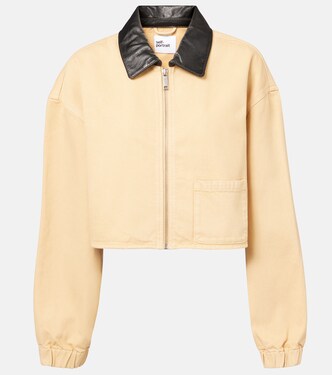 Jeansjacke mit Leder | Self-Portrait