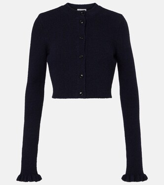 Cropped wool and silk-blend cardigan | Alaïa