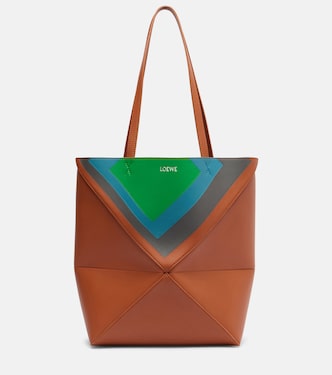 x Albares - Borsa Puzzle Fold Medium in pelle | Loewe