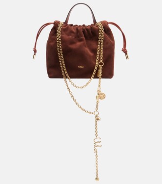 Bucket-Bag Chloé Icons Small aus Veloursleder | Chloé