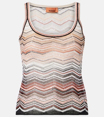 Zigzag sequined lamé top | Missoni