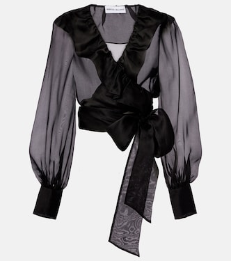 Anjou sheer silk organza blouse | Rebecca Vallance
