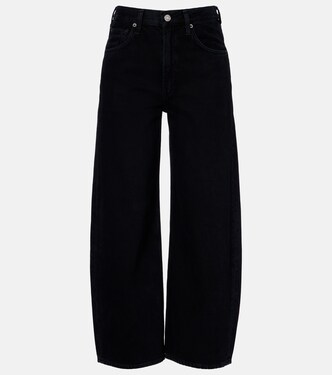 Low Curve cropped mid-rise barrel-leg jeans | Agolde