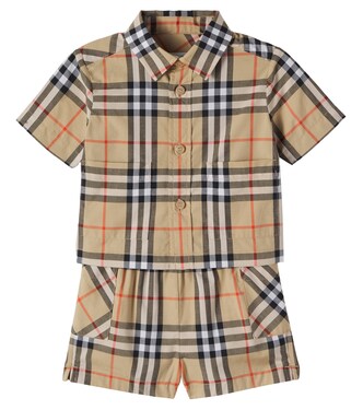 Bebé - set de camisa y shorts de algodón | Burberry Kids