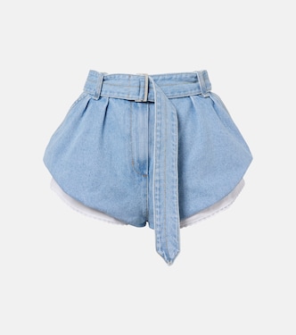 Belted high-rise denim shorts  | Magda Butrym
