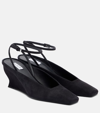 Suede wedge slingback pumps | Alaïa