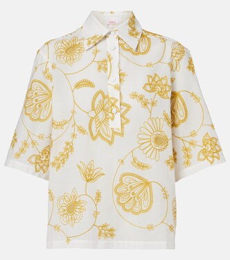 Izana embroidered cotton-blend shirt | Eres